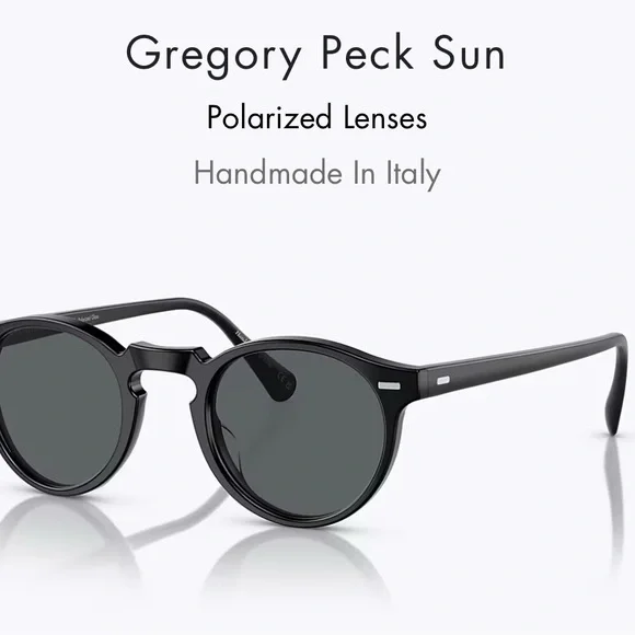 Oliver Peoples Gregory Peck Black Sunglasses - Picture 2 of 9
